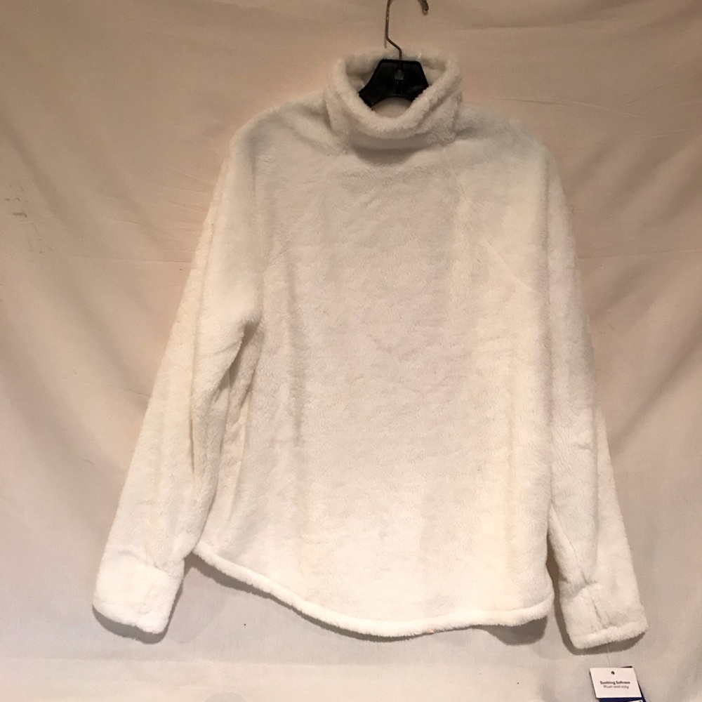 PLUSH LONG SLEEVES CREAM TOP JAY LAB SIZE L NEW